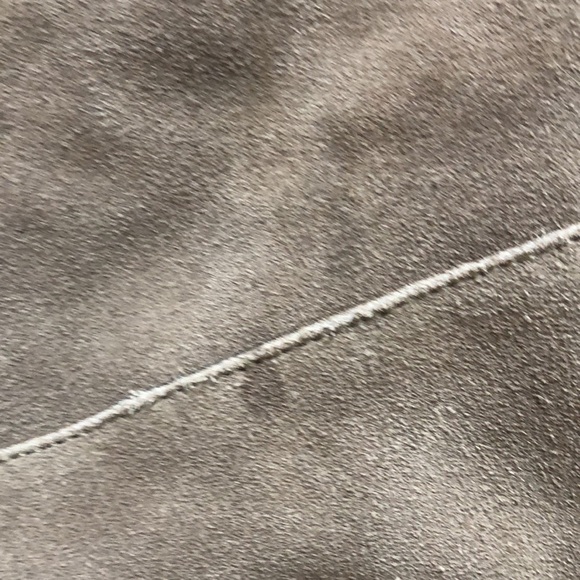 Nice genuine suede boots size 8 side lace closure taupe color 2 inch heel Soft - Picture 5 of 11